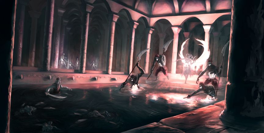 Prince of Persia: The Sands of Time Concept Art (Nintendo Holiday Press CD 2003): Bath House