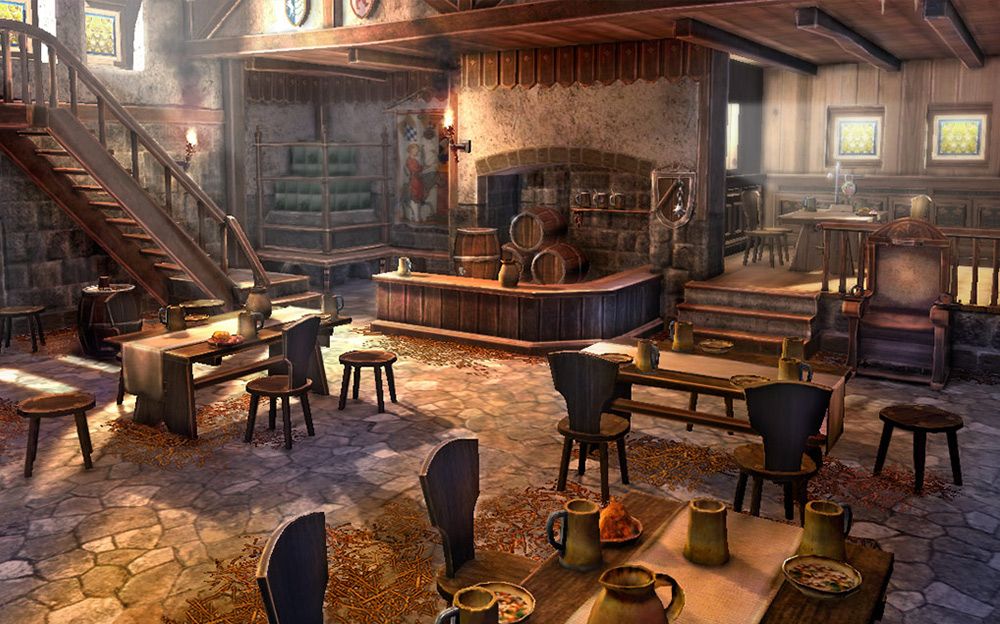 Europe 1400 Screenshot (Official website screenshots): The tavern! This sociable place is a popular meeting point and a source for all types of information.