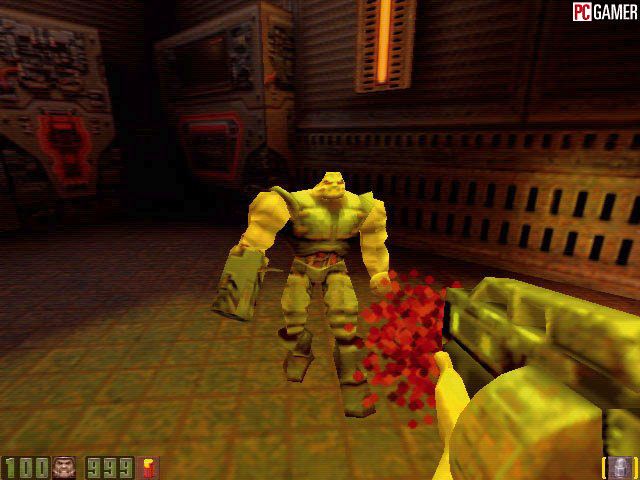 Quake II Screenshot (PC Gamer preview gallery, October 1997): Infantry. Uploaded on 9/8/97