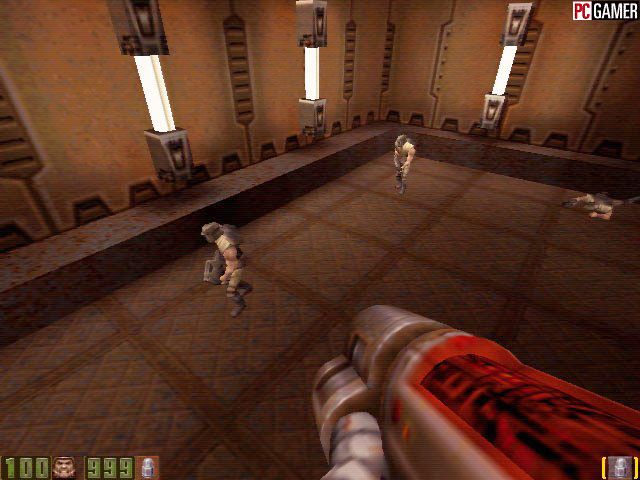 Quake II Screenshot (PC Gamer preview gallery, October 1997): Sniping Position Uploaded on 9/2/97