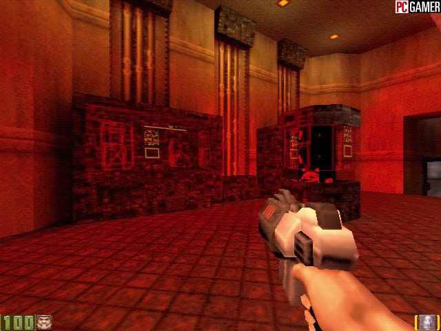 Quake II Screenshot (PC Gamer preview gallery, October 1997): Alien Technology. Uploaded on 9/10/97