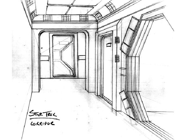 Star Trek: Voyager - Elite Force Concept Art (Developer's website): Corridor.