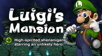 Luigi's Mansion Logo (Official Game Page - Nintendo.com)