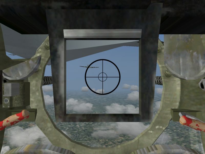 B-17 "Memphis Belle" Screenshot (Product presentation from Just Flight, 2003): B17051_fade_8.jpg Belly turret gunner position