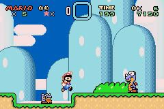 Super Mario World: Super Mario Advance 2 Screenshot (Official Game Page - Nintendo.com): Super Crisp Graphics Game Boy Advance perfectly reproduces the Super NES original!