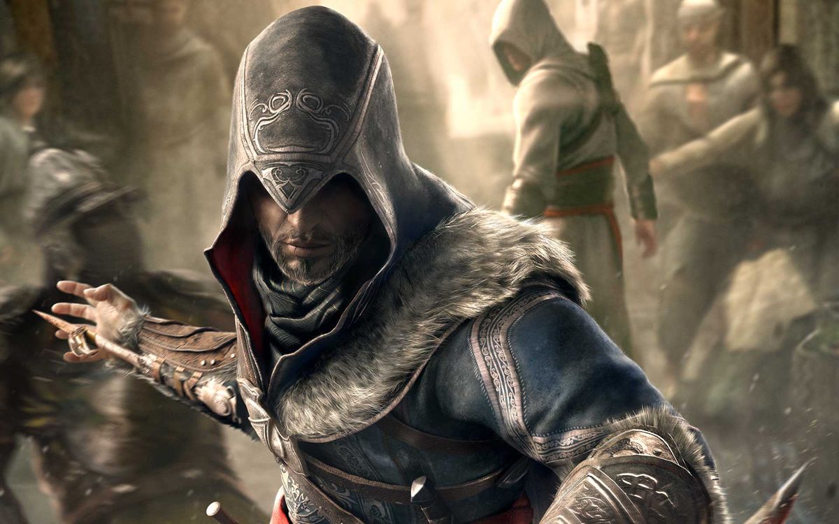 Assassin's Creed: Revelations Screenshot (ubisoft.com, official website of Ubisoft): Ezio with Altaïr on the background