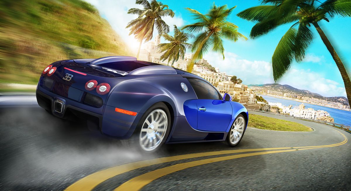 Test Drive Unlimited 2 Render (TDU2 Fansite Kit): Single car chase Bugatti From HQ Render PSDs Pack 2