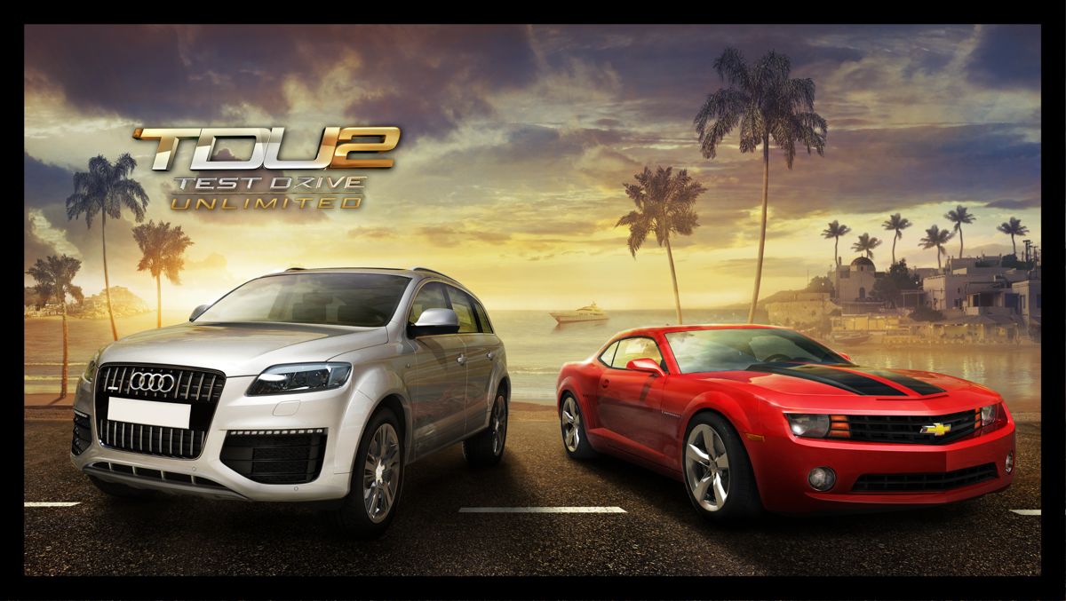 Test Drive Unlimited 2 Render (TDU2 Fansite Kit): Two cars on beach From HQ Render PSDs Pack 1