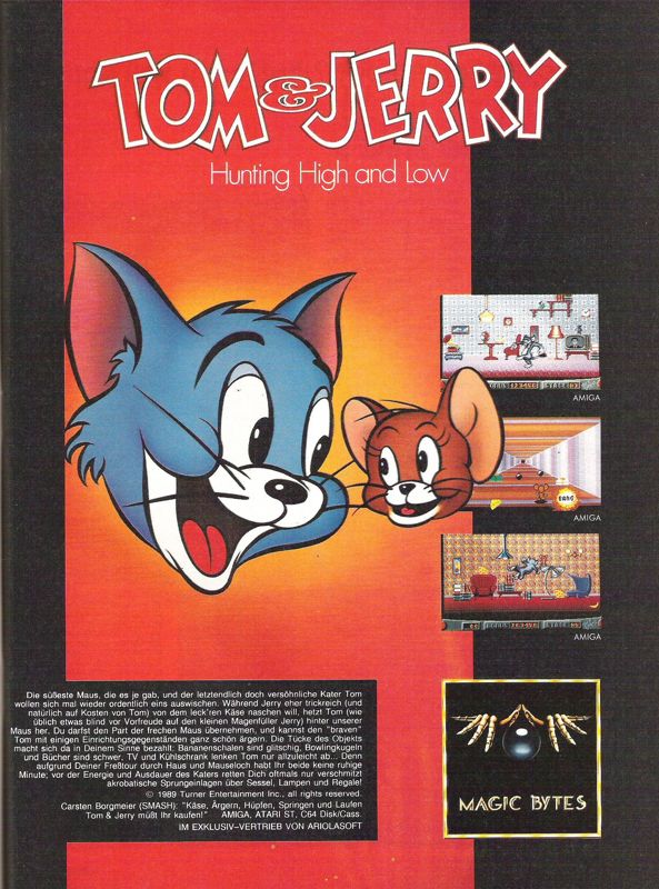 Tom & Jerry Magazine Advertisement (Magazine Advertisements): ASM (Germany), Issue 05/1989