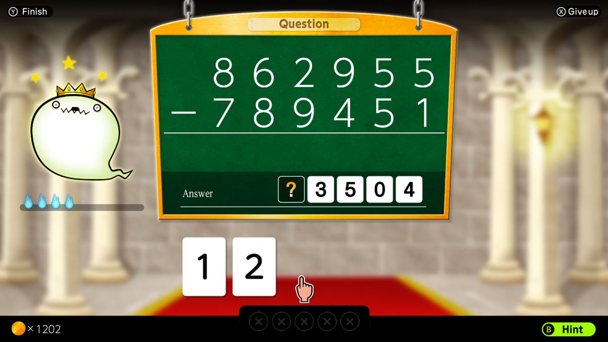Calculation Castle: Greco's Ghostly Challenge "Subtraction" Screenshot (Nintendo.com)