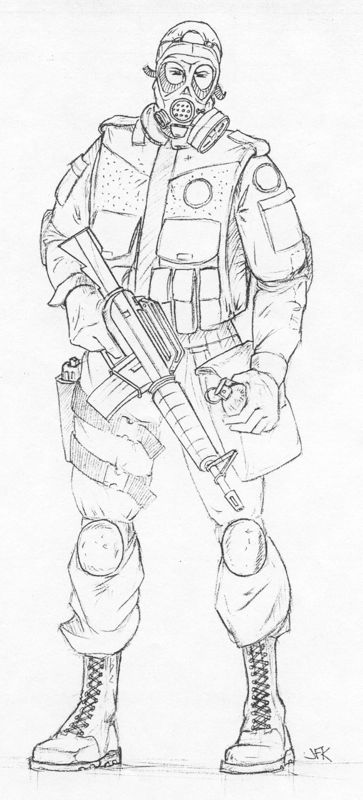 Soldier of Fortune II: Double Helix Concept Art (Soldier of Fortune 2 Press Kit): Prometheus soldier