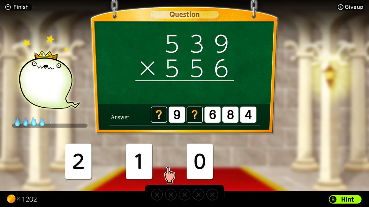 Calculation Castle: Greco's Ghostly Challenge "Multiplication" Screenshot (Nintendo.com)