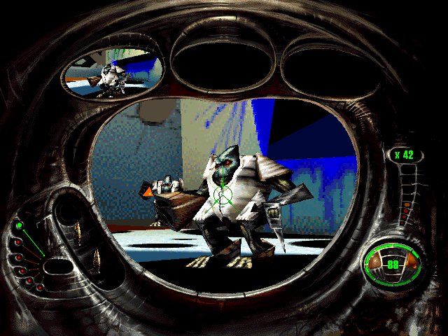 MDK Screenshot (Playmates Interactive Entertainment website, 1997-03-20): "Sniper-cam"