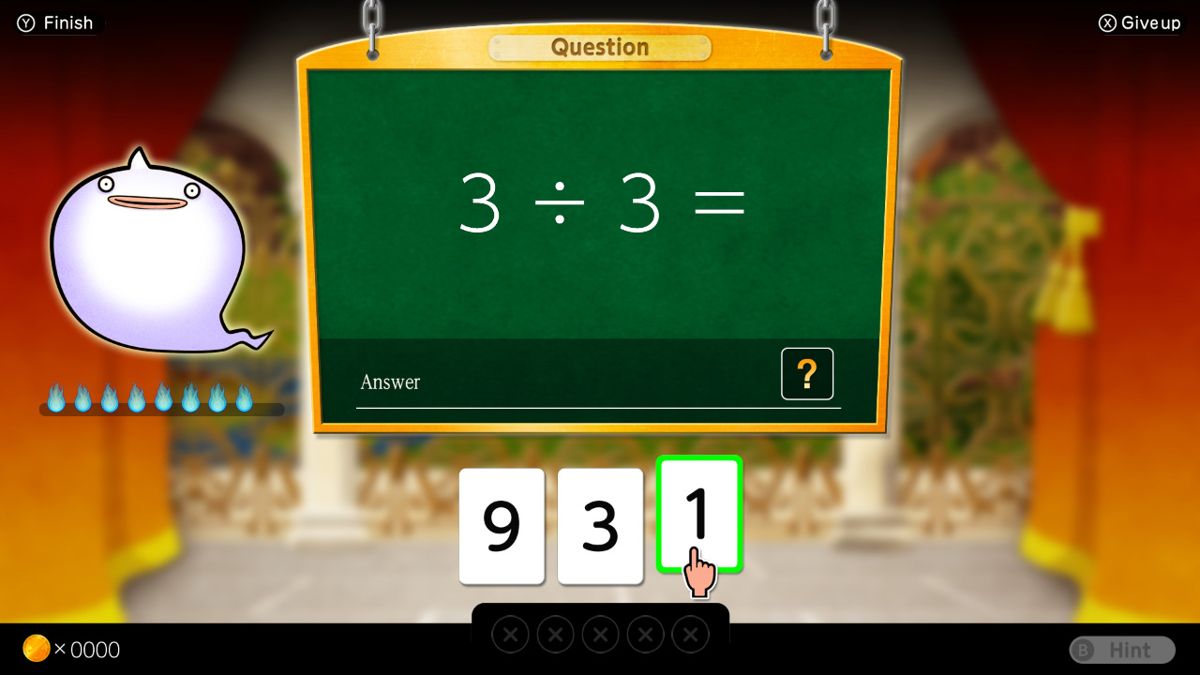 Calculation Castle: Greco's Ghostly Challenge "Division" Screenshot (Nintendo.com)
