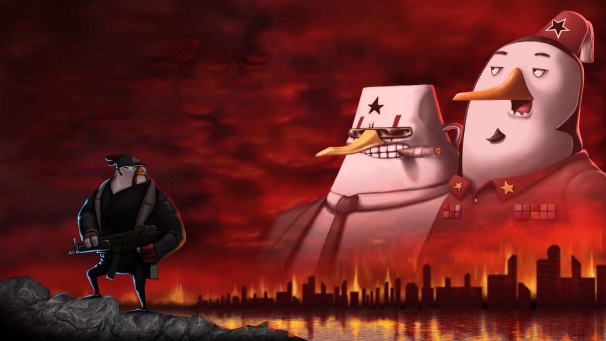 Rocketbirds: Hardboiled Chicken Other (Steam Trading Cards artwork): Red Dawn