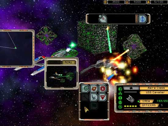 Star Trek: Armada Screenshot (Official Website Borg promotional screenshots - 18 February 2000): Nanites scrambling the player's GUI