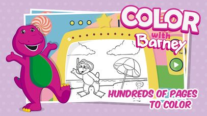 Color with Barney Screenshot (iTunes Store)