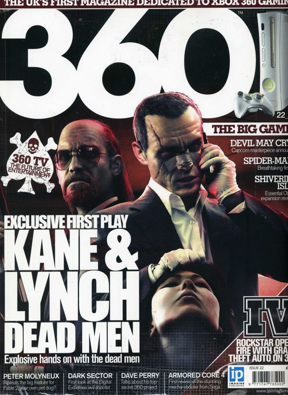 Kane & Lynch: Dead Men Other (Kane & Lynch Fansite Kit): 360 magazine front cover (issue 22)