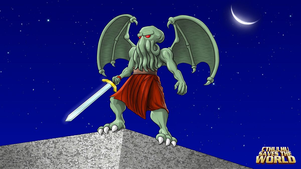 Cthulhu Saves the World Other (Steam Trading Cards artwork): Cthulhu - Hero?