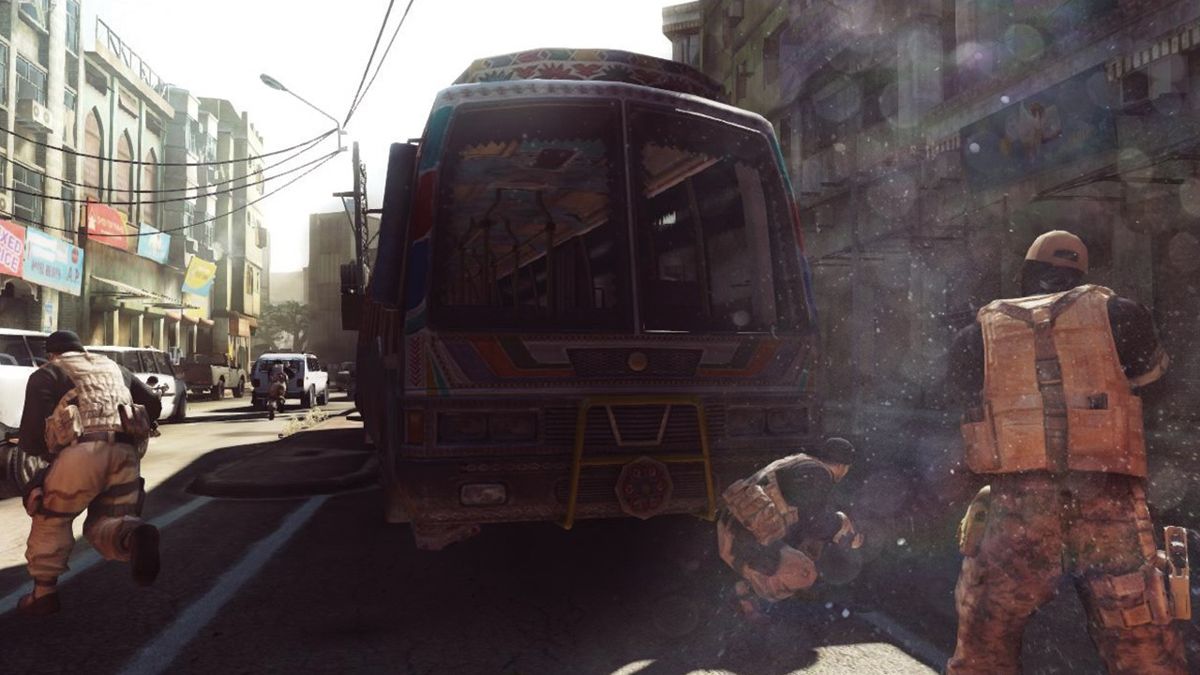 Tom Clancy's Ghost Recon: Future Soldier Screenshot (ubisoft.com, official website of Ubisoft): Double Dutch bus