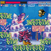 Athena: Full Throttle Screenshot (SNK Playmore site): ■海中を探検 - 青い海と色とりどりのさんご礁。アテナとヘレネが人魚になって海の中でも大暴れです。