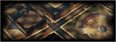 Tony Hawk's Pro Skater Screenshot (Official Press Kit - Rendered Level Screenshots ): Downtown