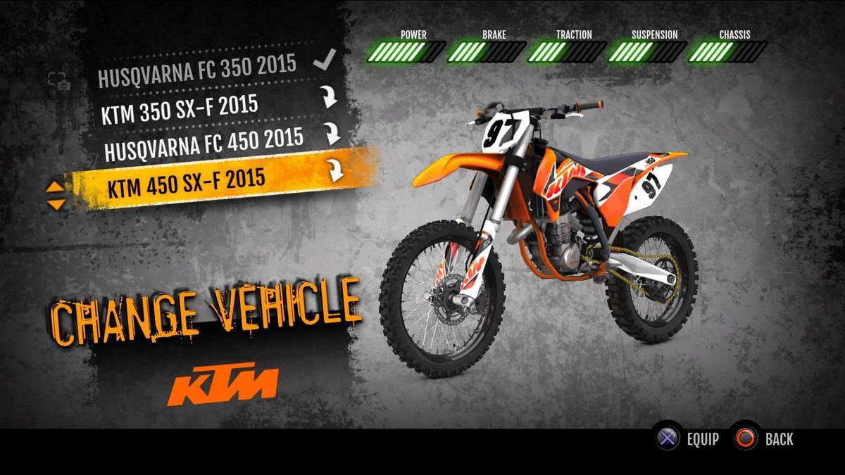MX vs. ATV Supercross Encore: 2015 KTM 450 SX-F MX Screenshot (Steam)
