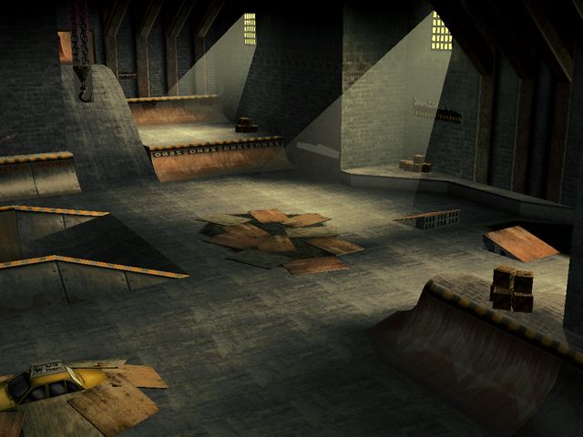 Tony Hawk's Pro Skater Screenshot (Official Press Kit - Rendered Level Screenshots ): Warehouse