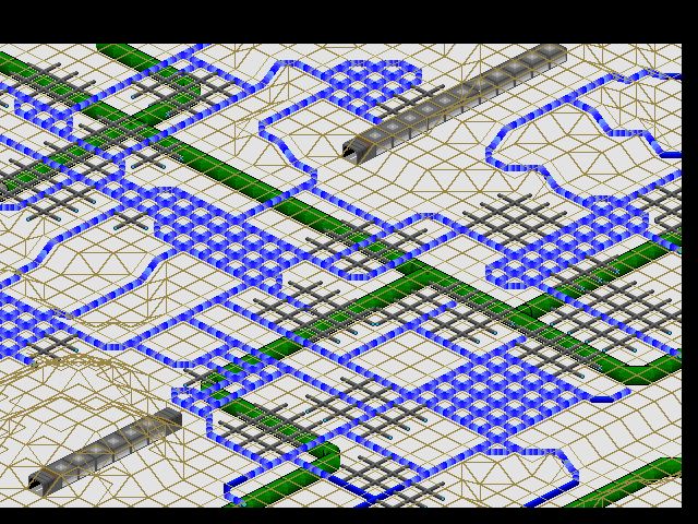 SimCity 2000 Screenshot (Slide show demo, 1993-10-13): Go underground and run subways and utilities without wasting valuable land or compromising your aesthetics.