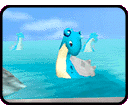 Pokémon Snap Screenshot (PokémonSnap.com): Sightings of the shy sea-going Lapras are often dismissed as "fish tales." Good thing we had our Snap camera along to record these three relaxing by the beach. Think you can top the 3,430 we scored for this shot?