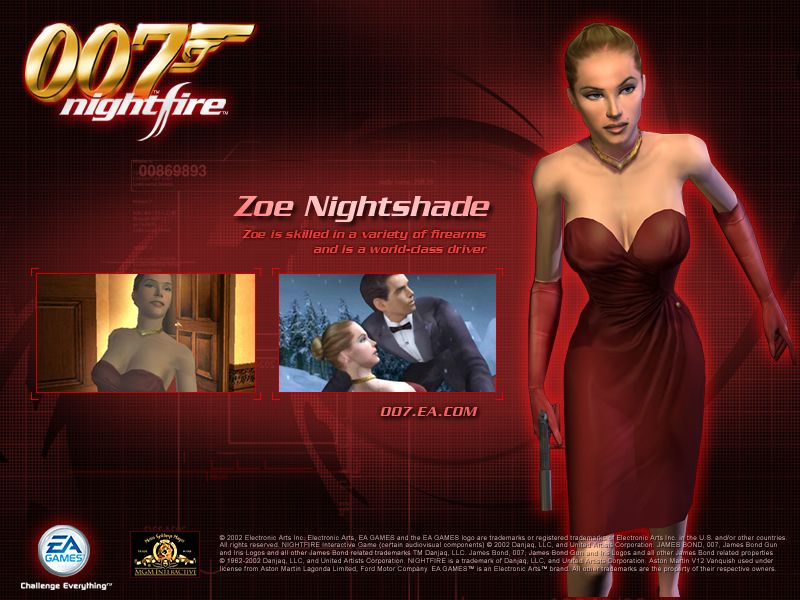 007: Nightfire Wallpaper (Official website, 2003): Zoe
