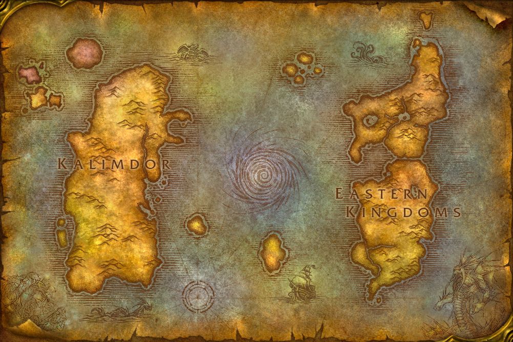 World of WarCraft: The Burning Crusade Concept Art (Battle.net, World of Warcraft page (2016)): World Map