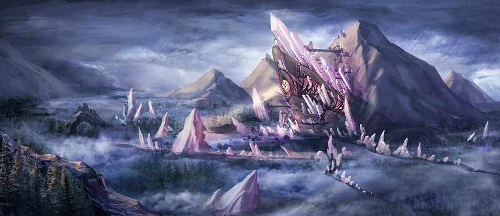 World of WarCraft: The Burning Crusade Concept Art (Battle.net, World of Warcraft page (2016)): Draenei Crashsite