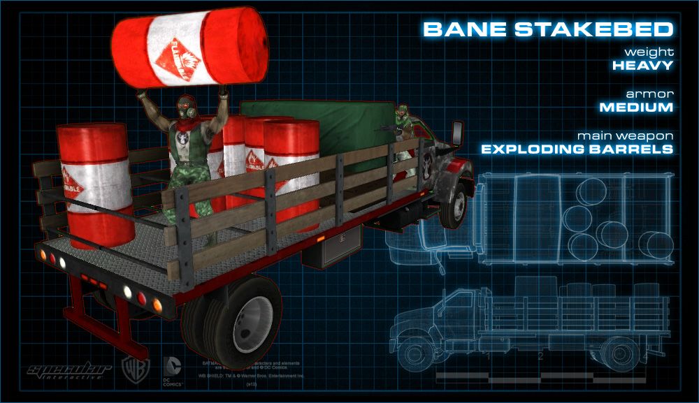 Batman Render (Developer website): Bane Stakebed