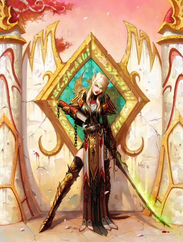 World of WarCraft: The Burning Crusade Concept Art (Battle.net, World of Warcraft page (2016)): Blood Elf Female Paladin
