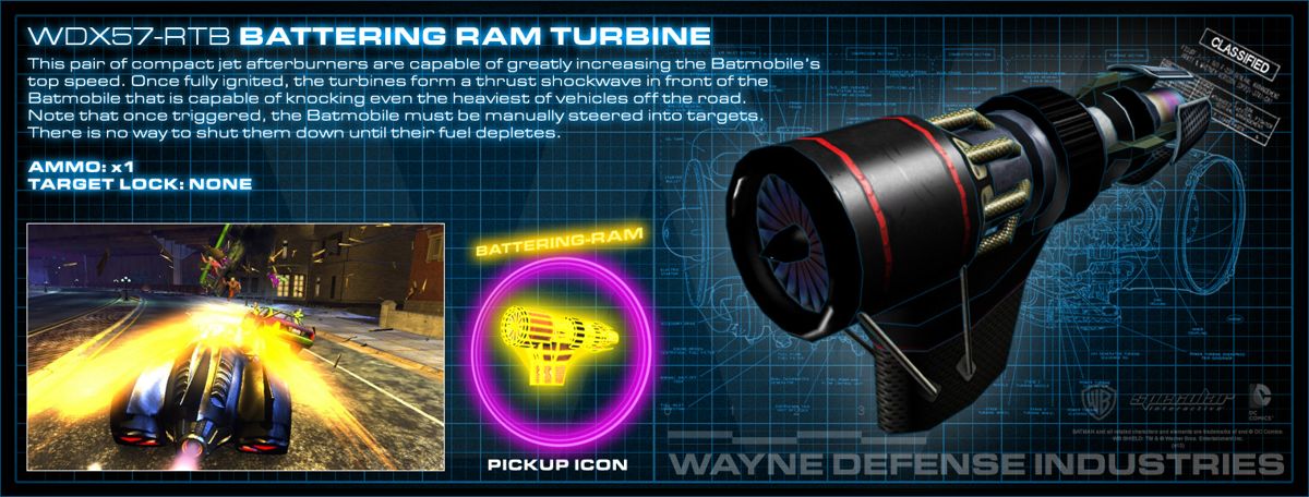 Batman Render (Developer website): Battering ram