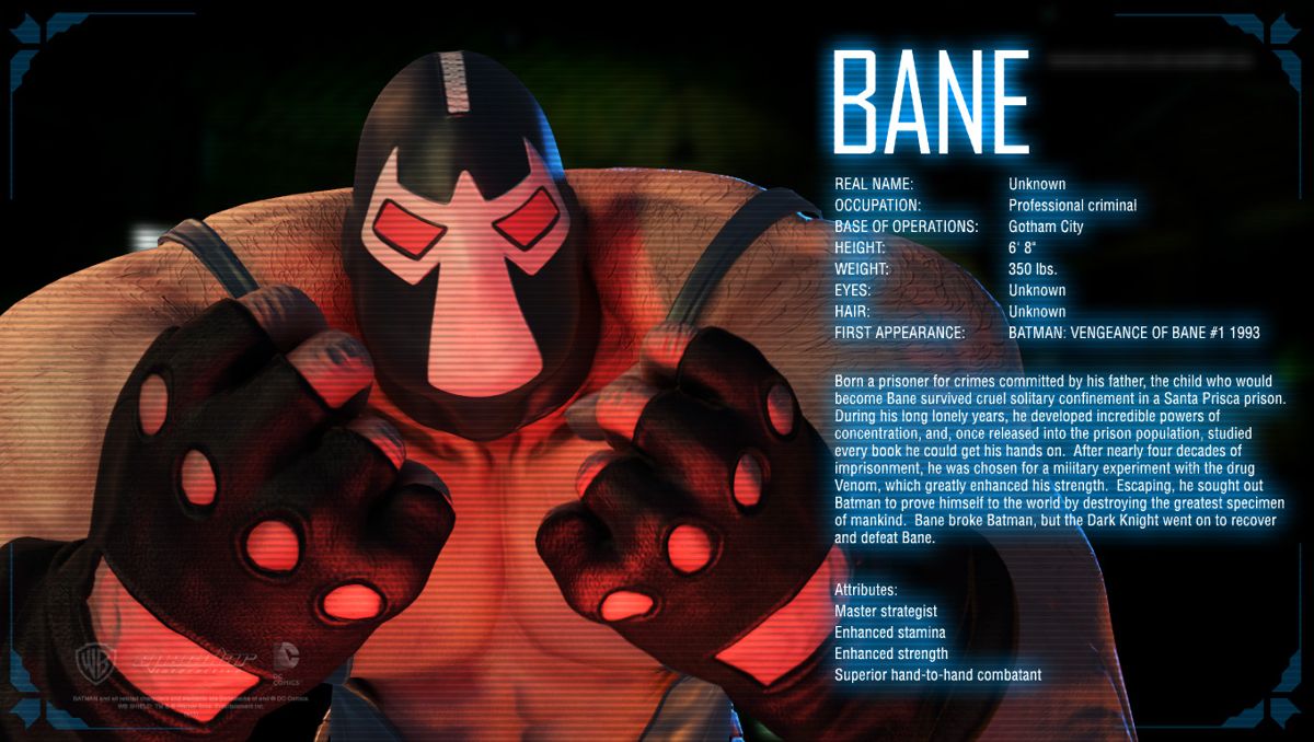 Batman Render (Developer website): Bane