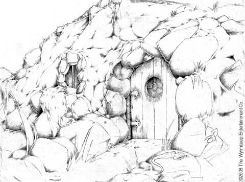 Inherit the Earth: Quest for the Orb Concept Art (Official Website): Alamma's Cottage by Eric Blumrich