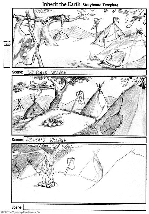 Inherit the Earth: Quest for the Orb Concept Art (Official Website): Storyboards #5 by Ed Lacabanne