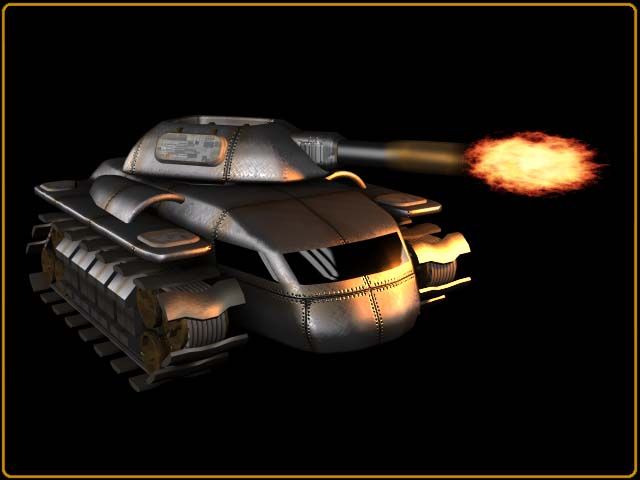 Outlive Render (Continuum website, 2001): Tank - one of the most feared units of the human forces. It have a independent cannon that allow him to shoot at enemies even in movement.