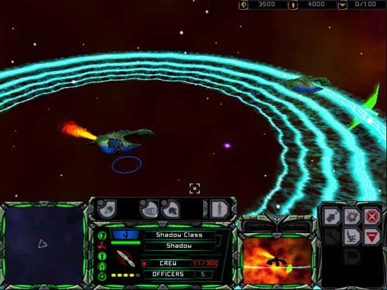 Star Trek: Armada Screenshot (Romulan promotional screenshots): Shadow firing the Holo Emitter