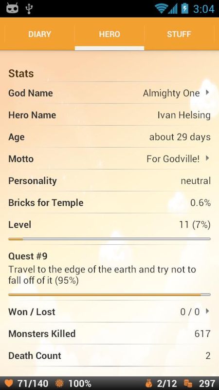 Godville Screenshot (Google Play)