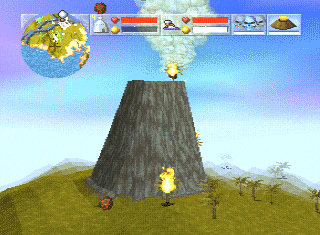 Magic Carpet Plus Screenshot (Bullfrog website, 1996): Volcano Play Station version screenshot