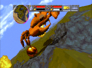 Magic Carpet Plus Screenshot (Bullfrog website, 1996): Crabs Saturn version screenshot