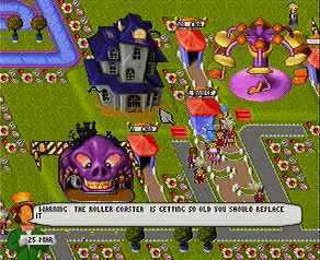Theme Park Screenshot (Bullfrog website, 1996): Sega Saturn version