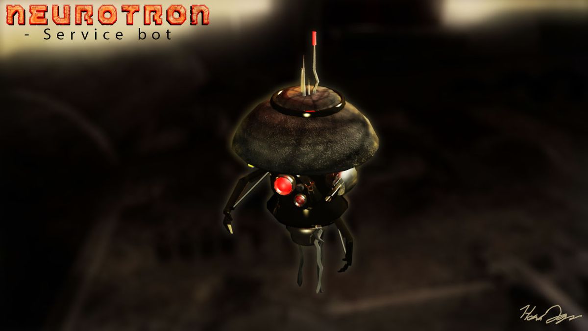 Neurotron Render (Promo art from IndieDB and social media.): Overwatcher, aka Service bot rendering.