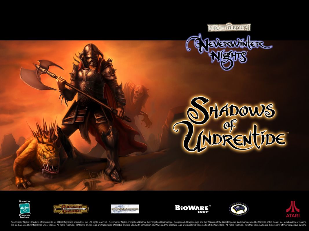 Neverwinter Nights: Shadows of Undrentide Wallpaper (Official website, 2003): Black guard