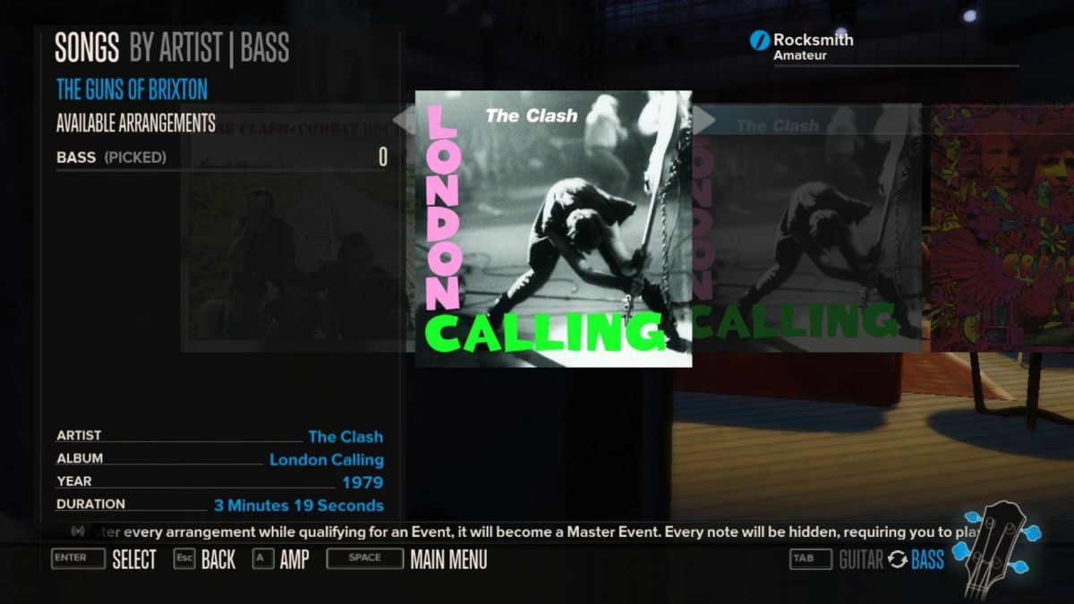 Rocksmith: The Clash - Guns of Brixton Screenshot (Steam)