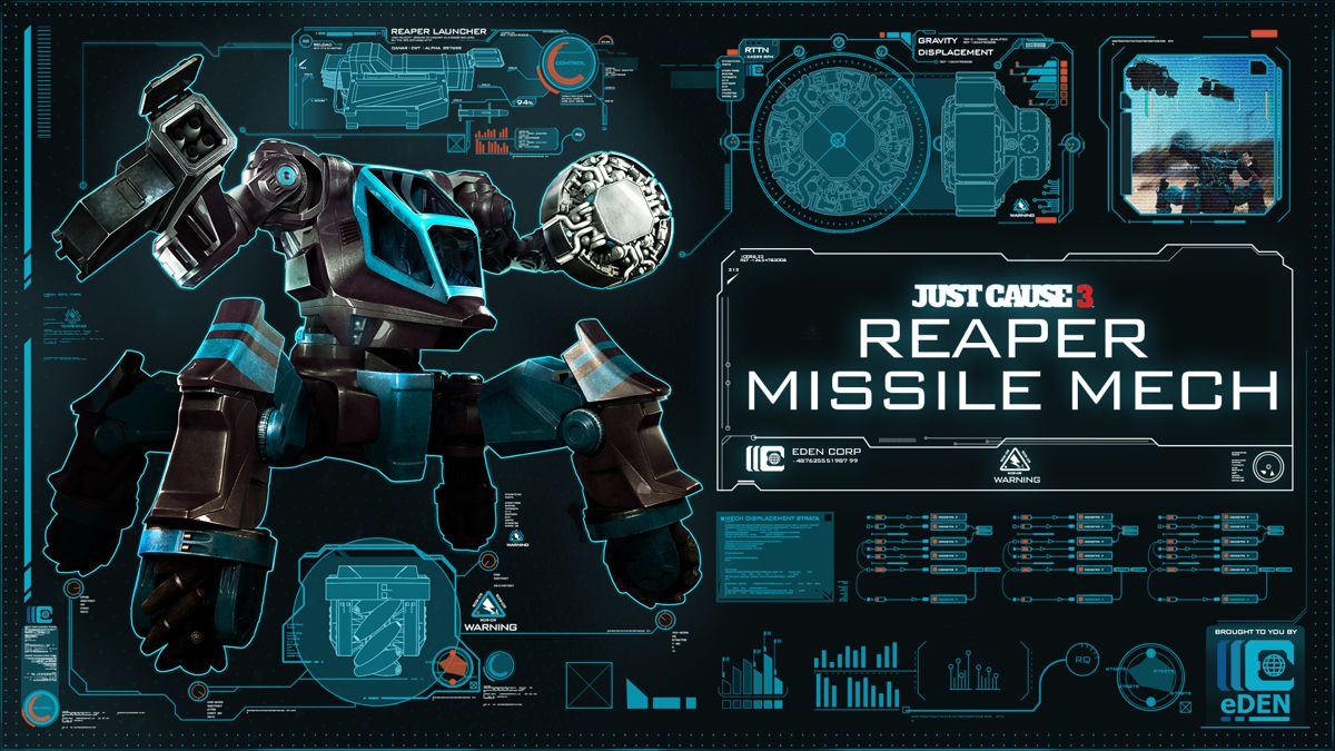 Just Cause 3: Reaper Missile Mech official promotional image - MobyGames