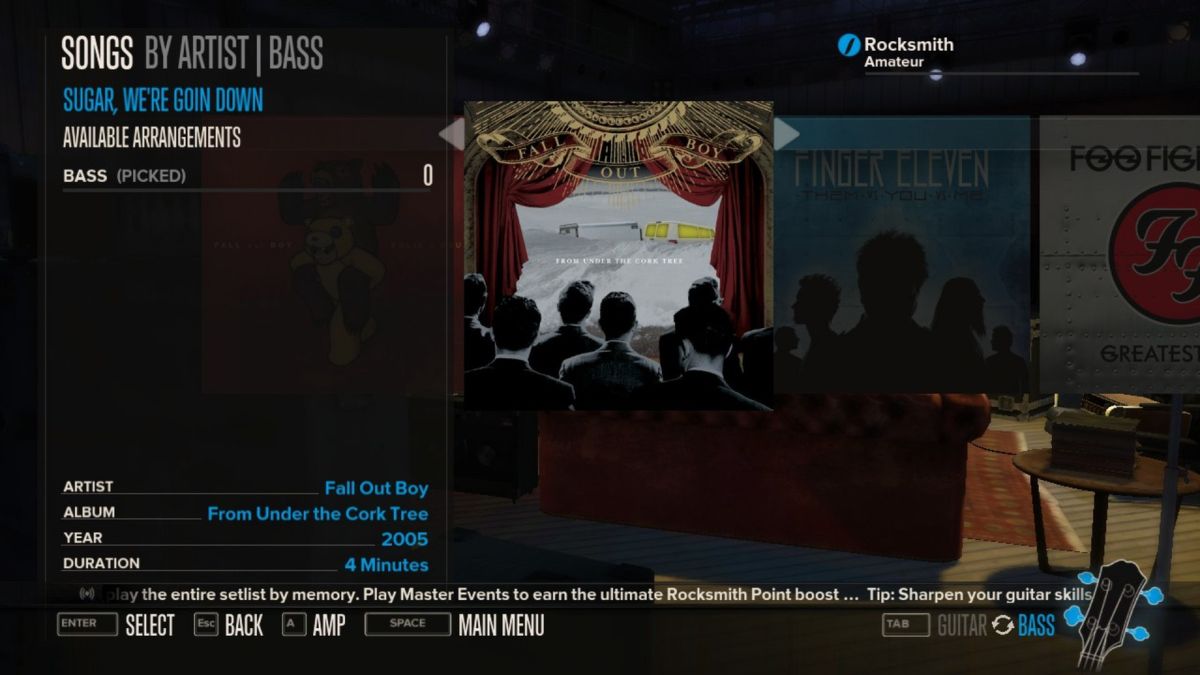 Rocksmith: Fall Out Boy - Sugar, We're Goin Down Screenshot (Steam)